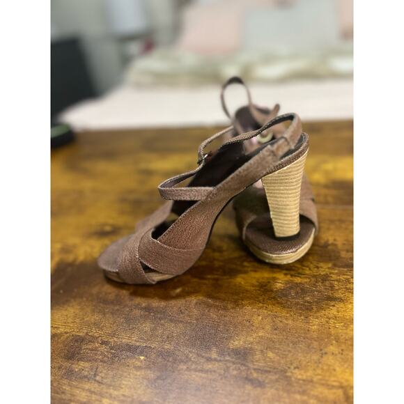 Vintage MUDD women sz 7.5 Kinsey strappy y2k teen spirit heeled sandal 0908 - Picture 6 of 9